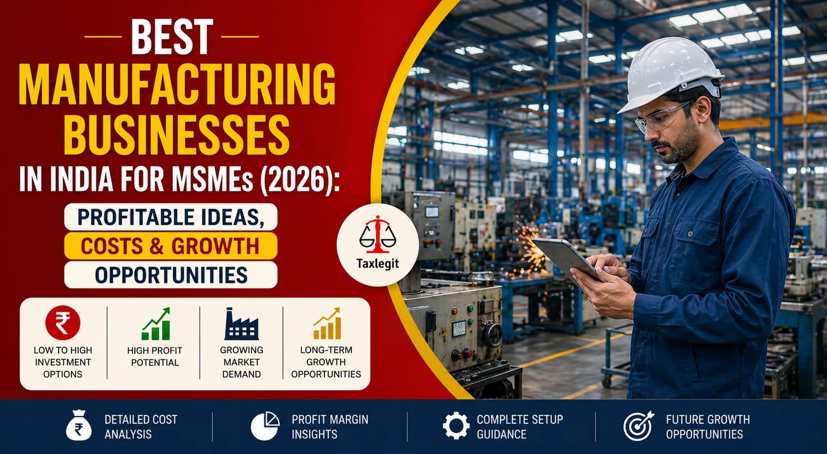 Best Manufacturing Businesses in India for MSMEs(2026): Profitable Ideas, Costs & Growth Opportunities