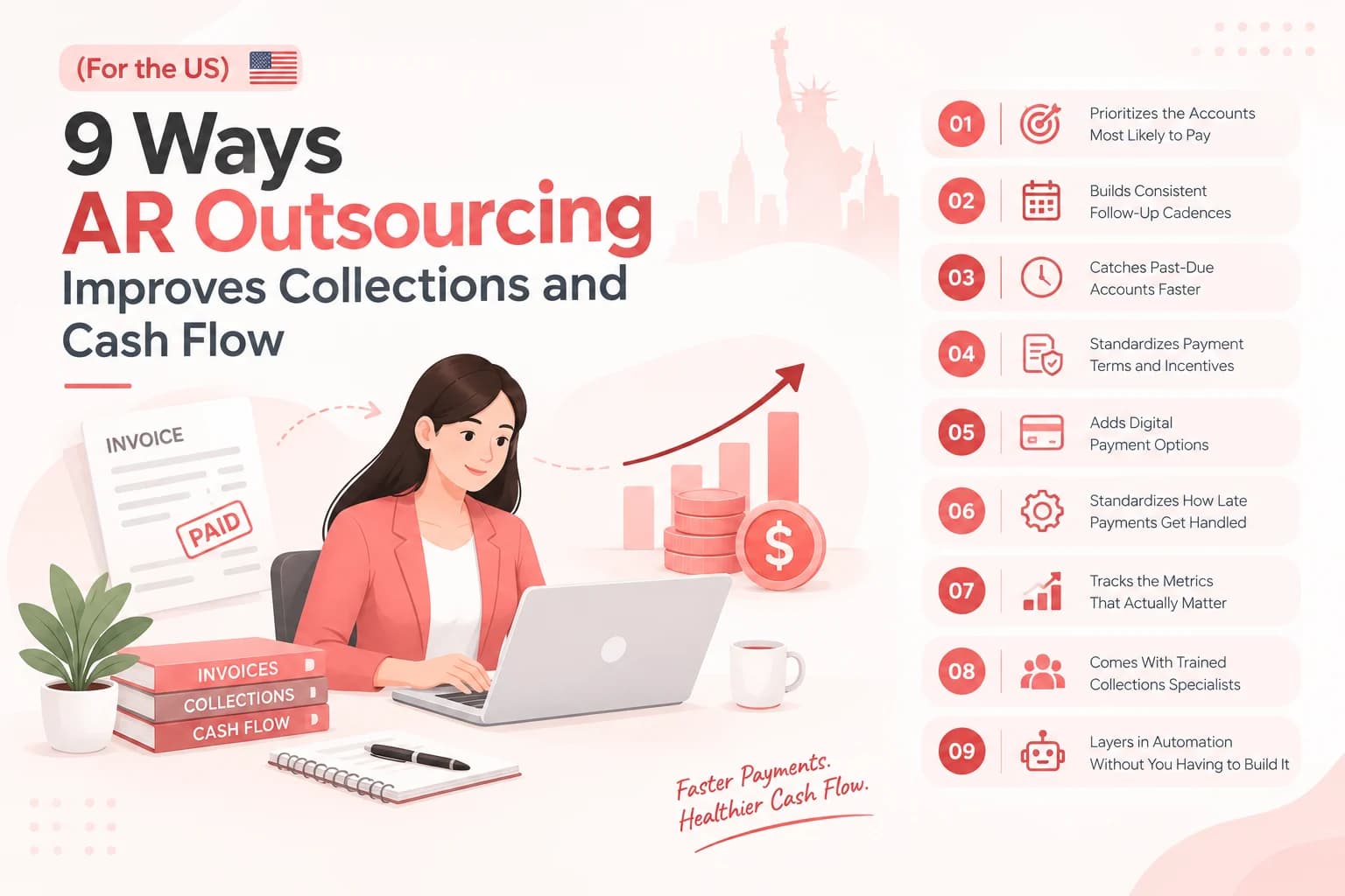 9 Ways AR Outsourcing Improves Collections and Cash Flow